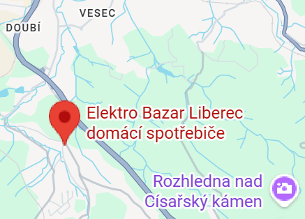 Mapa – Elektro Bazar Optimal, Liberec